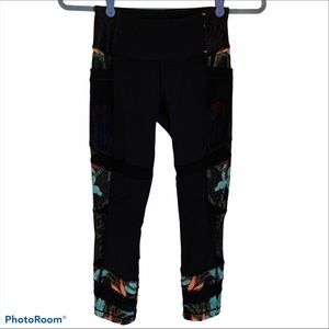 Calia by Carrie Underwood XS cropped leggings Capri tropical paradise stretch